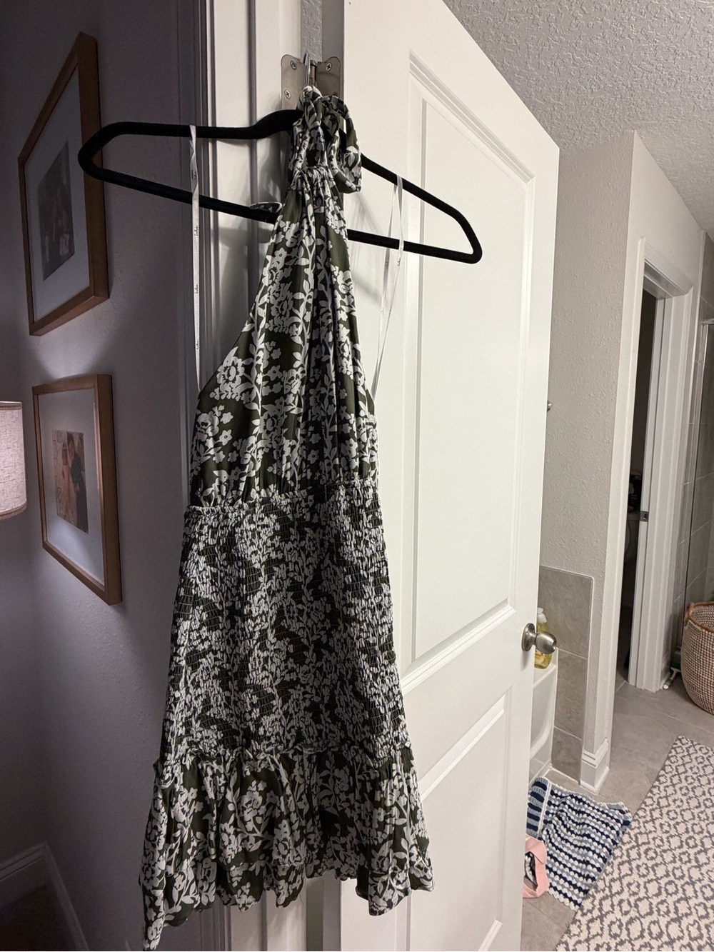Lulu’s Green Floral Halter Sun Dress